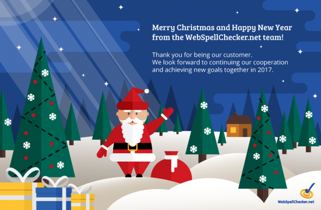Merry Christmas and Happy New Year 2017 from WebSpellChecker
