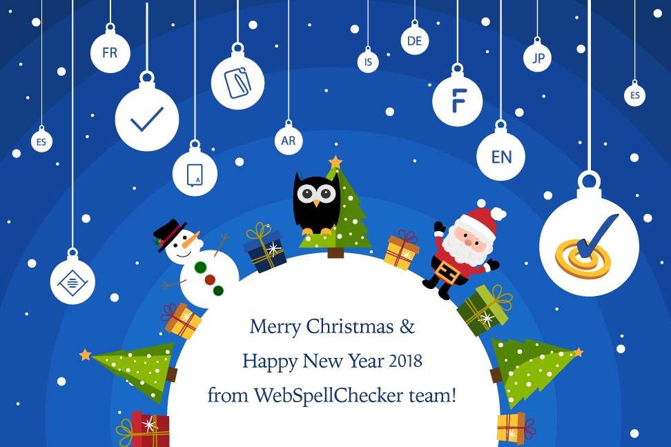 Merry Christmas and Happy New Year 2018 from WebSpellChecker