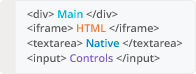 Les produits WebSpellChecker peuvent être intégrés et utilisés avec des contrôles HTML modifiables tels que div, iframe, textarea, input.