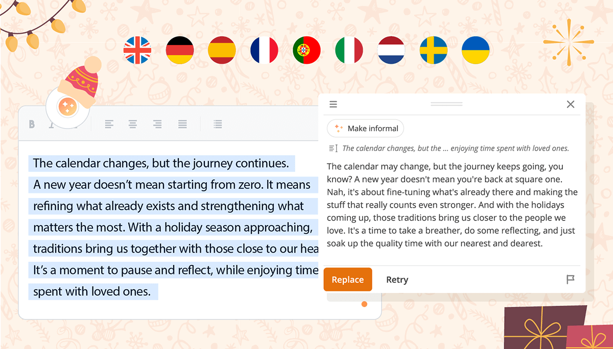 WProofreader AI writing assistant in action