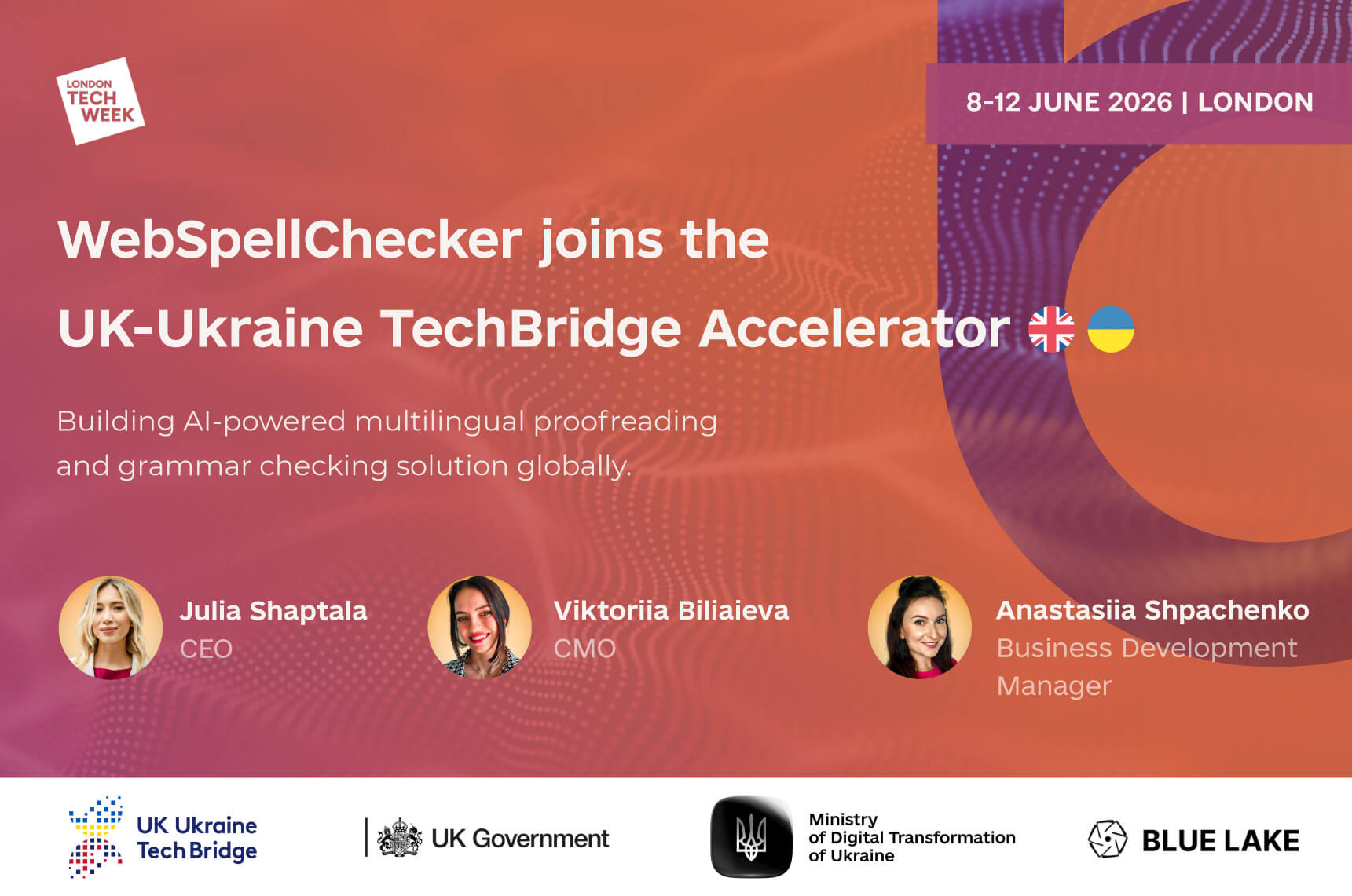 🚀 WebSpellChecker joins the UK-Ukraine TechBridge Investment Accelerator 2026